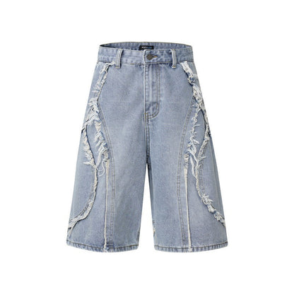 Retro Washed Denim Shorts