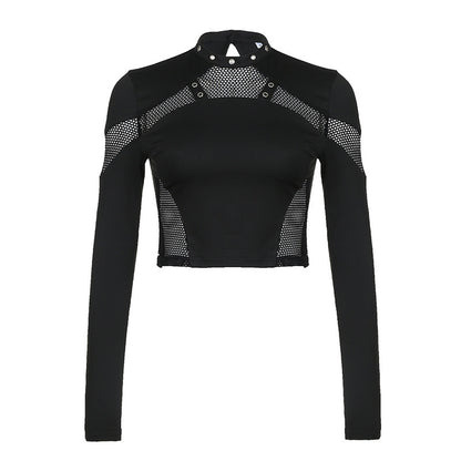 Punk Mesh Long Sleeve Top