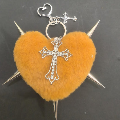 Punk Plush Heart Rivet Hair Clip - photo 12