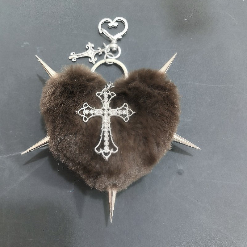 Punk Plush Heart Rivet Hair Clip - photo 10