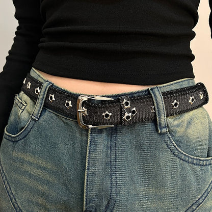 Star Studded Denim Belt