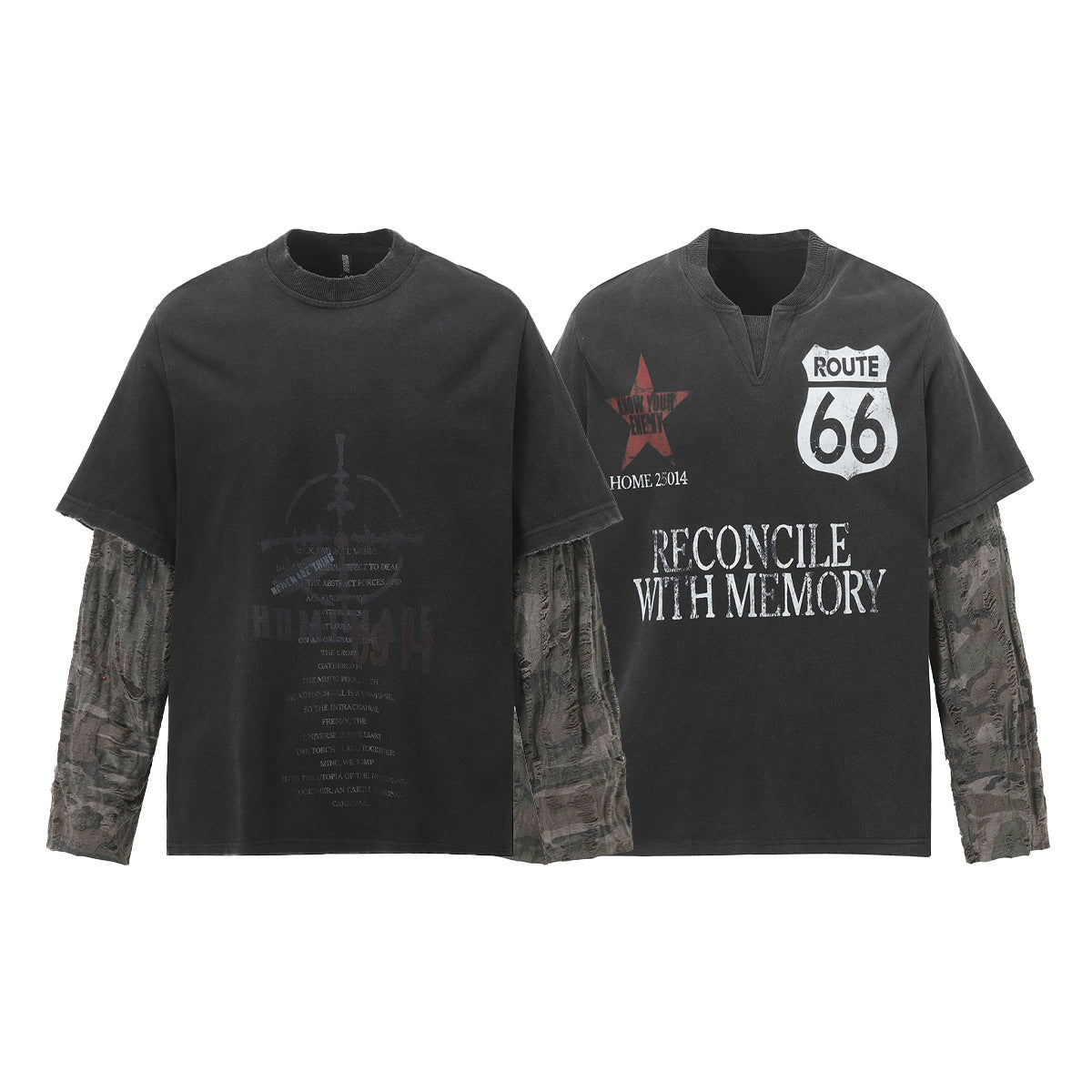 Washed Cotton Long-Sleeve Tee