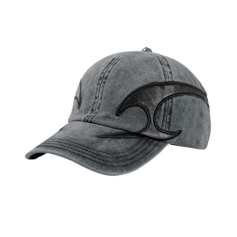 Washed Distressed Denim Baseball Cap