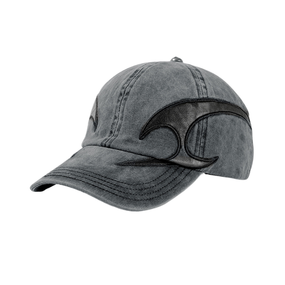 Washed Distressed Denim Baseball Cap