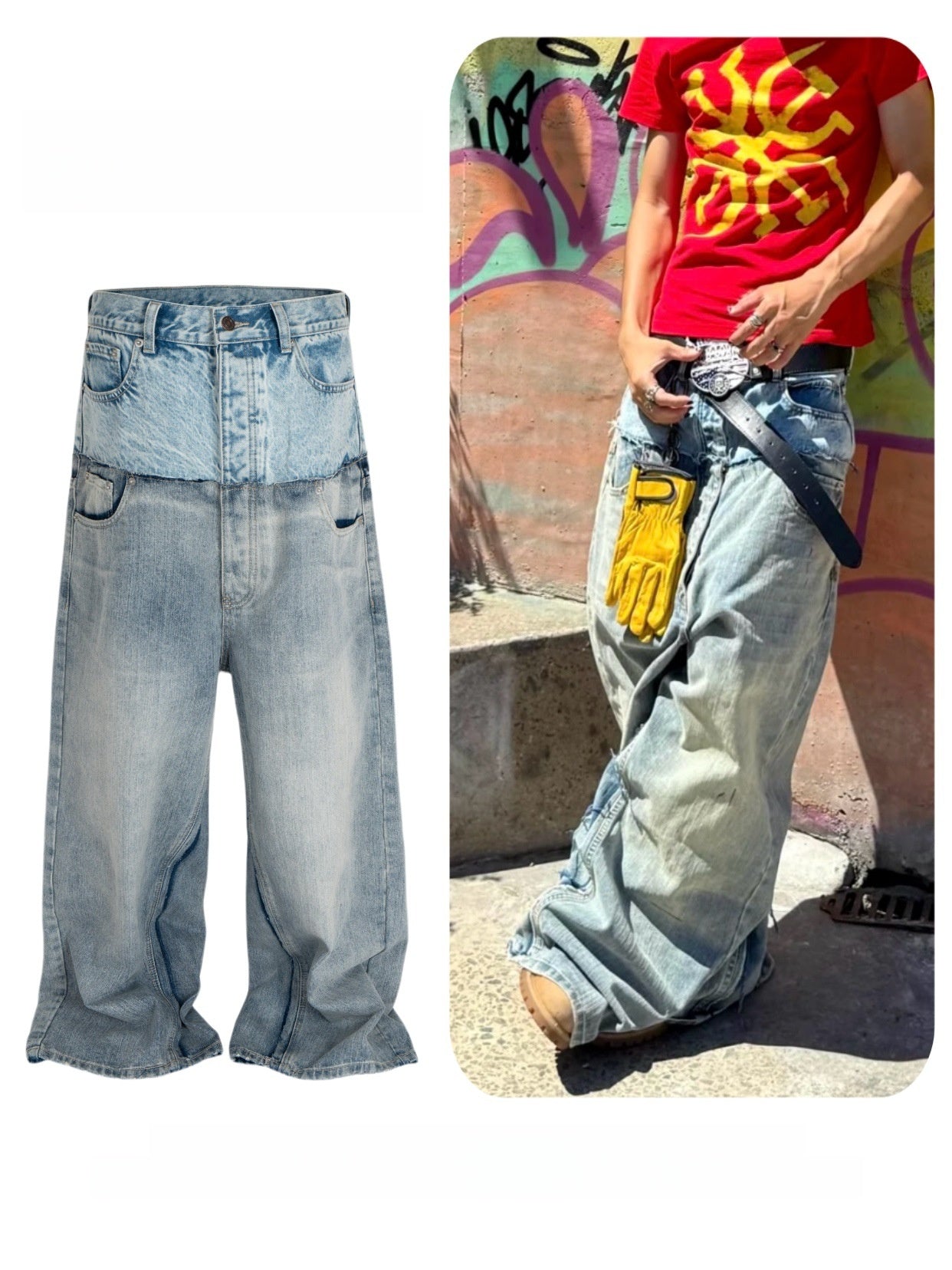 Parisian Vintage Wide-Leg Jeans - photo 5