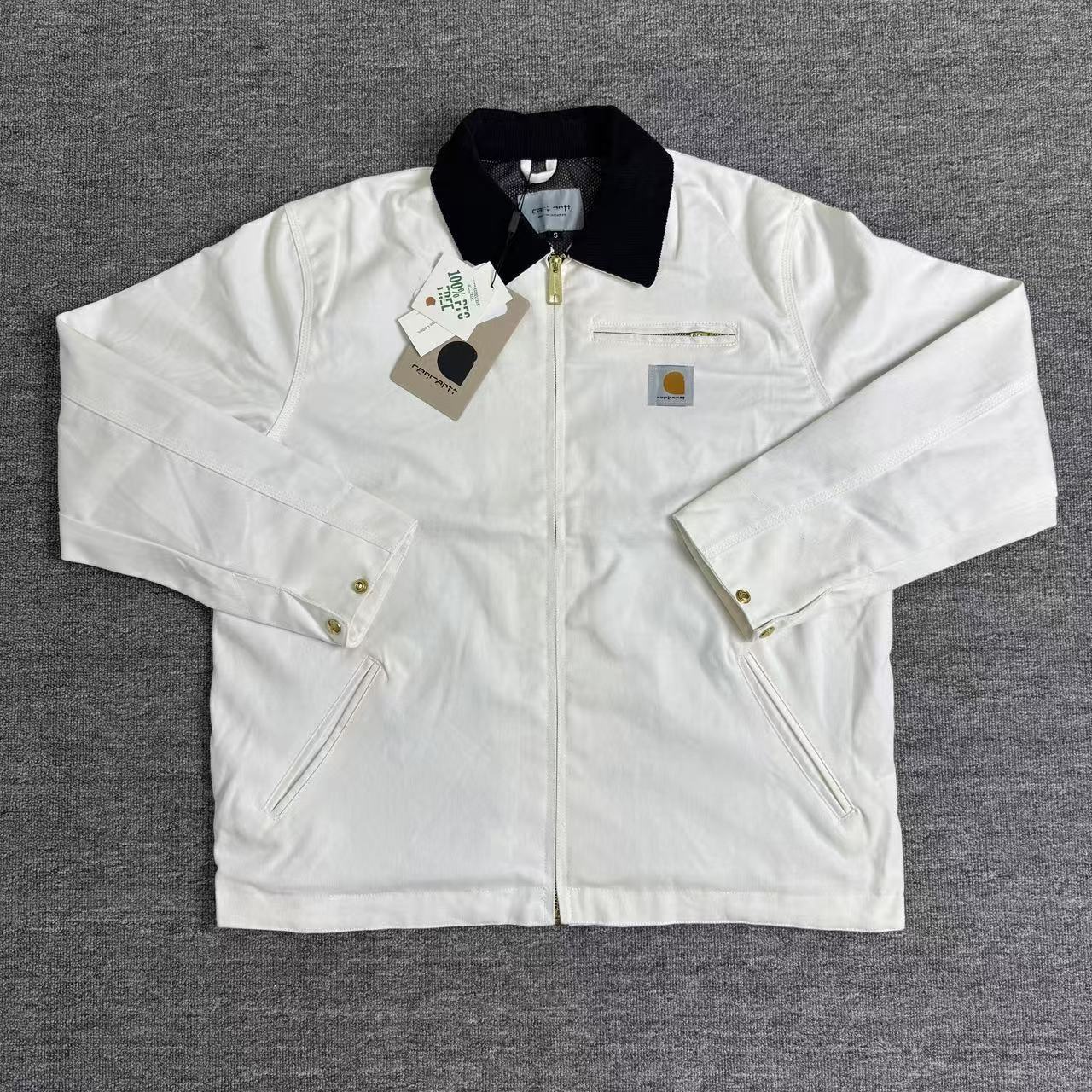 Washed Canvas Lapel Coat