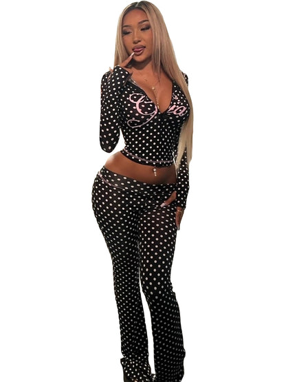 Women's Printed Hooded Tracksuit Set - photo 12