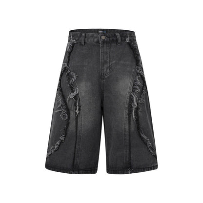 Retro Washed Denim Shorts