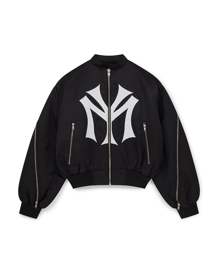 Graphic Print Zip Bomber Jacket