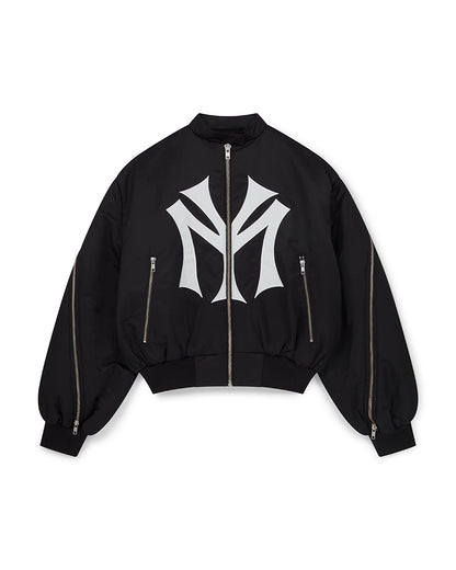 Graphic Print Zip Bomber Jacket