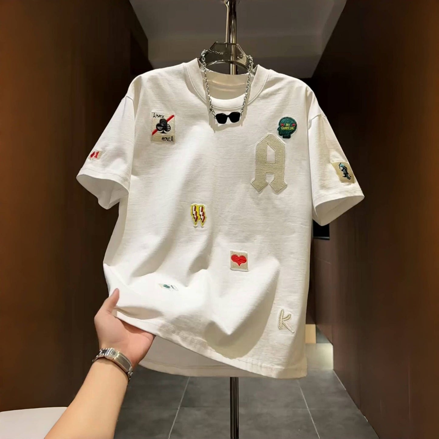 Mens Casual Letter Print T-Shirts