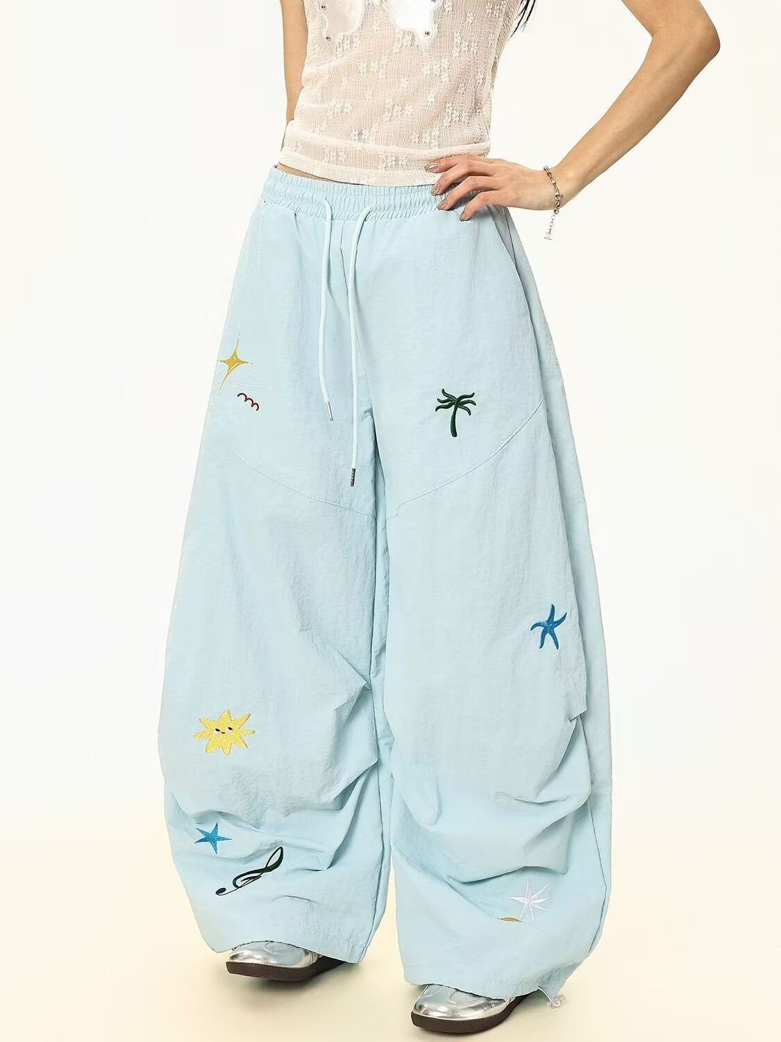 Loose Casual Pants for Small and Slimming All-match Wide Leg Pants