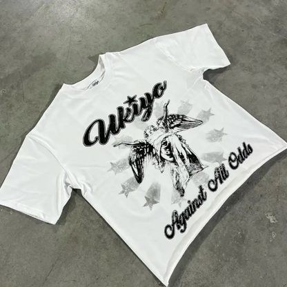 Oversized Graphic Print Cotton Tee