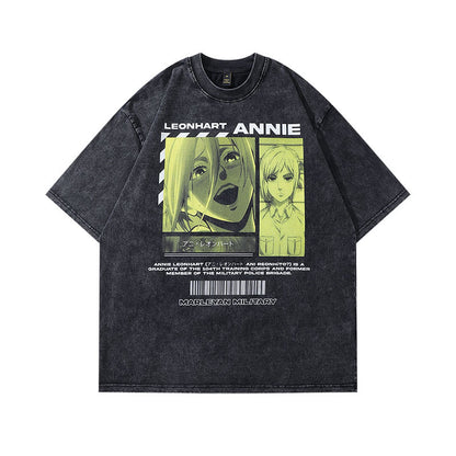 Cartoon Print Washed Tee