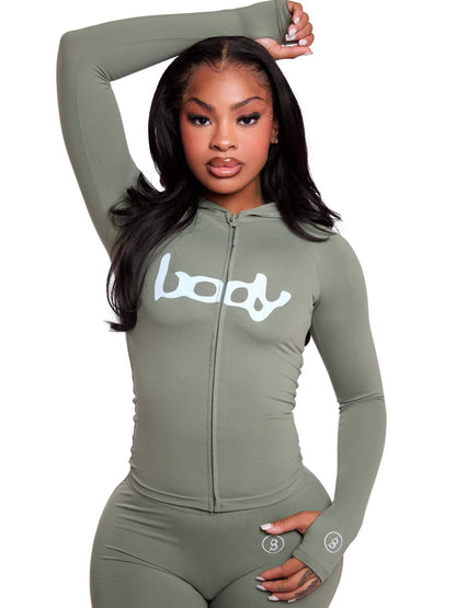 Leopard Print Hooded Jacket & Pants Set - photo 4