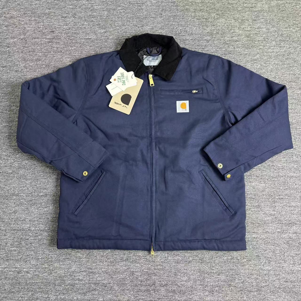 Washed Canvas Lapel Coat