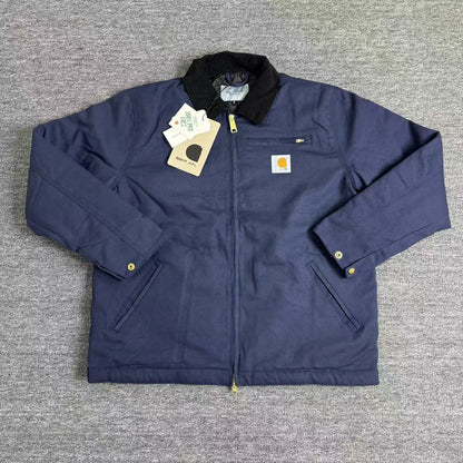 Washed Canvas Lapel Coat