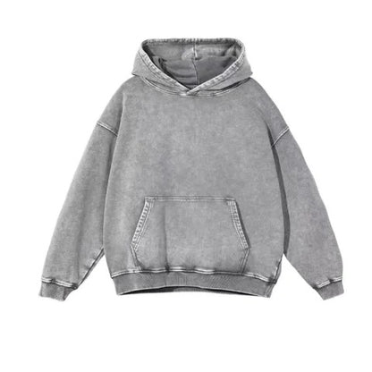 Vintage Wash Hip-Hop Hoodie