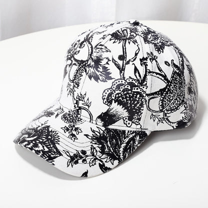 Retro Baseball Cap with Leopard Print