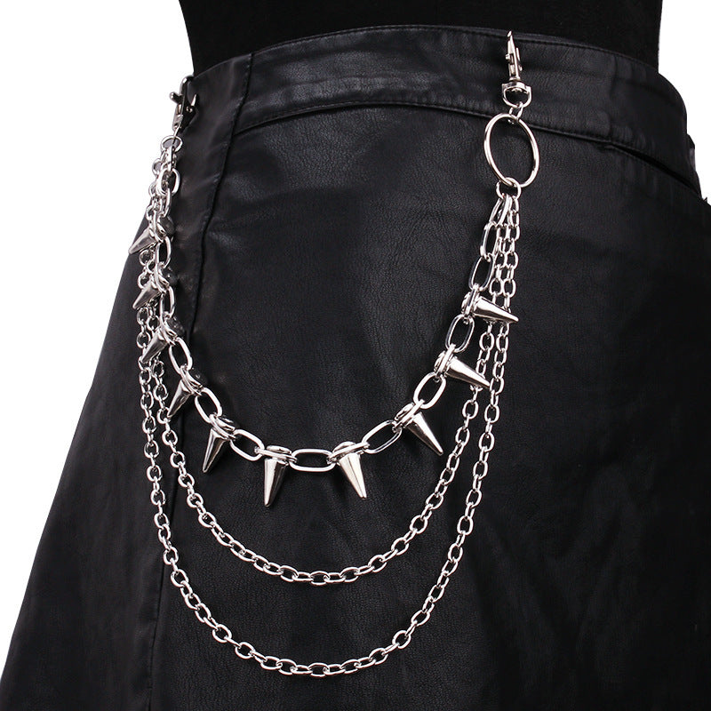 Punk Layered Metal Waist Chain - photo 3