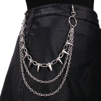 Punk Layered Metal Waist Chain - photo 3