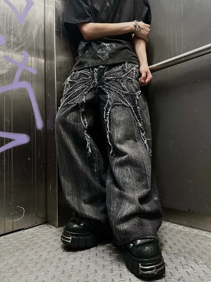 Y2K Wide-Leg High-Waist Jeans Charcoal - photo 6