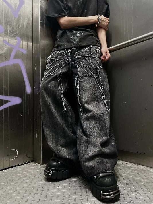 Y2K Wide-Leg High-Waist Jeans Charcoal - photo 6