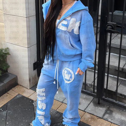 Retro Letter Print Hoodie