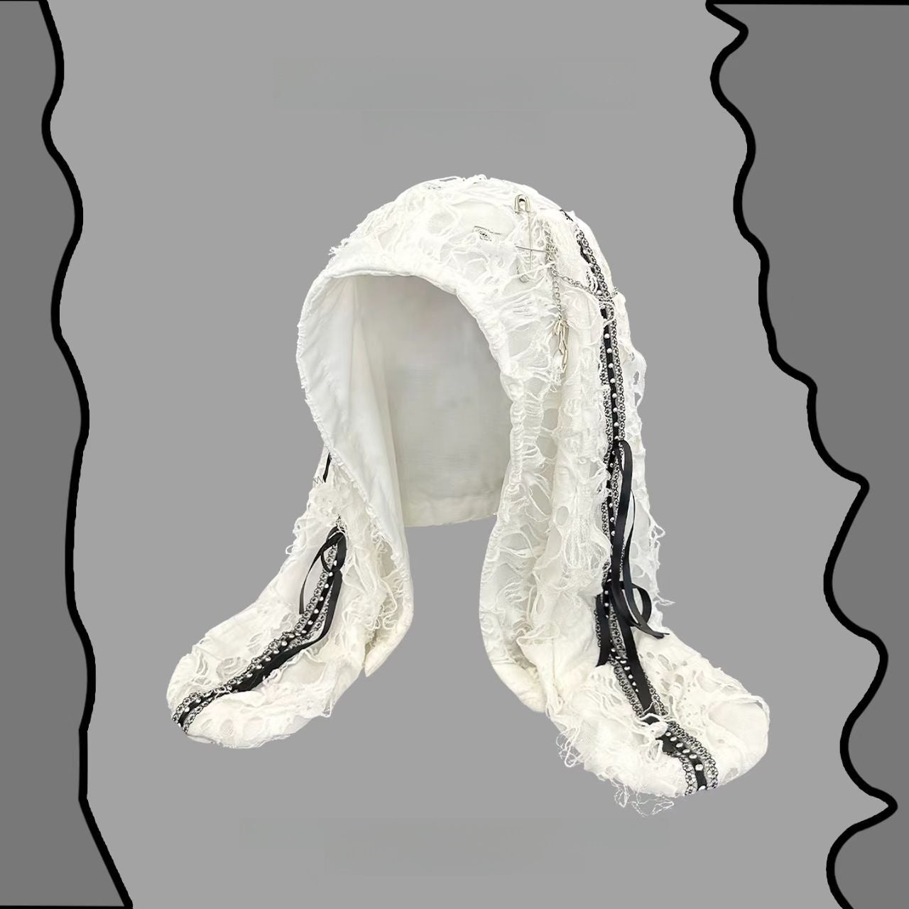 Punk Style Cotton Beanie with Chains - photo 4