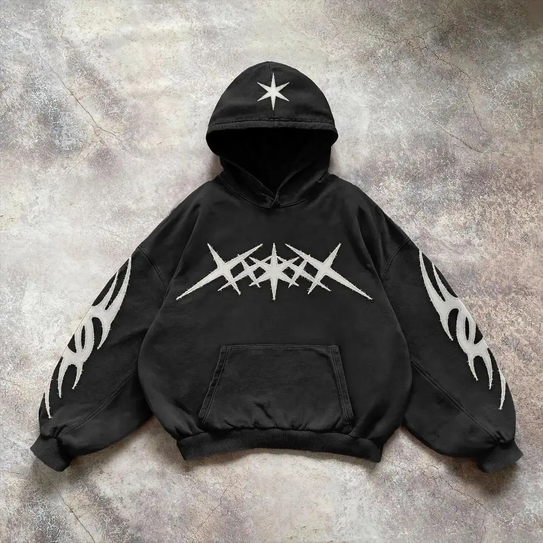 Embroidered Pullover Hoodie