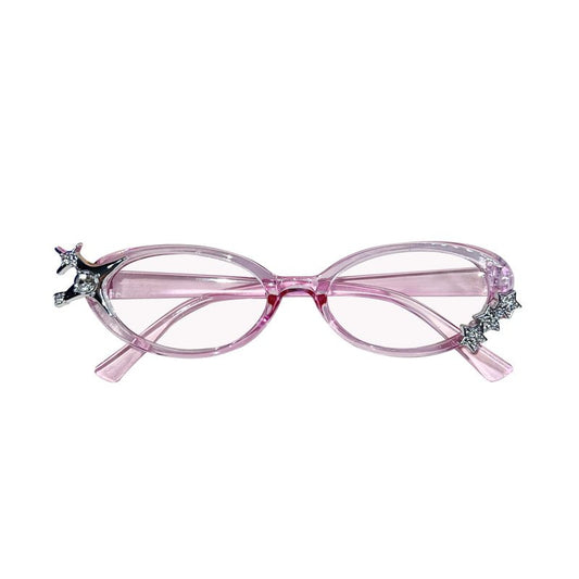 Vintage Y2K Star Pattern Pink Sunglasses