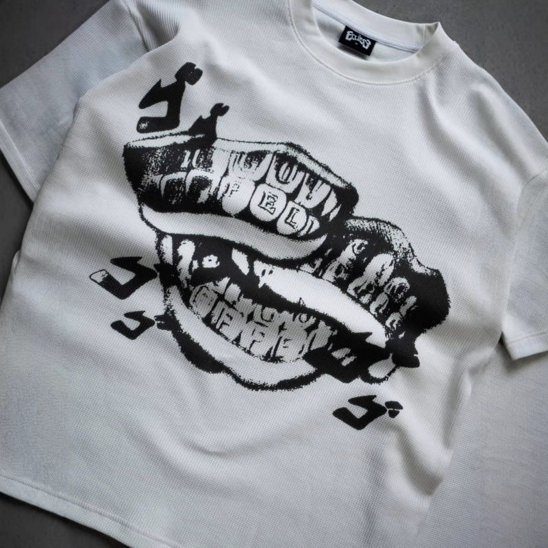 Retro Print Crewneck Pullover