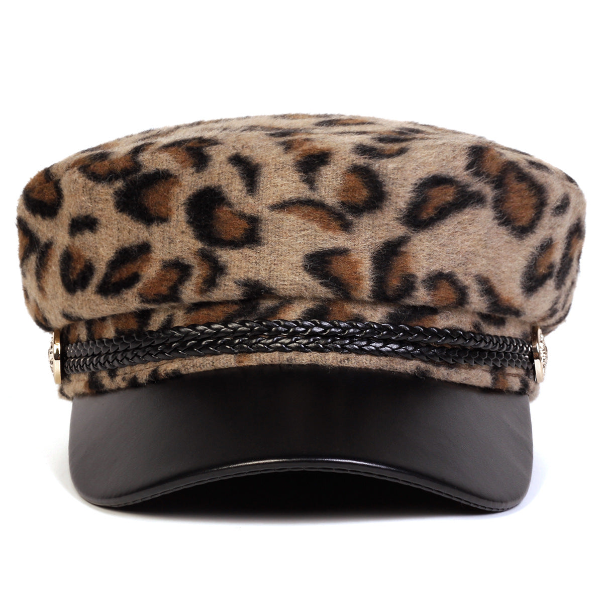 Leopard Print Octagonal Cap
