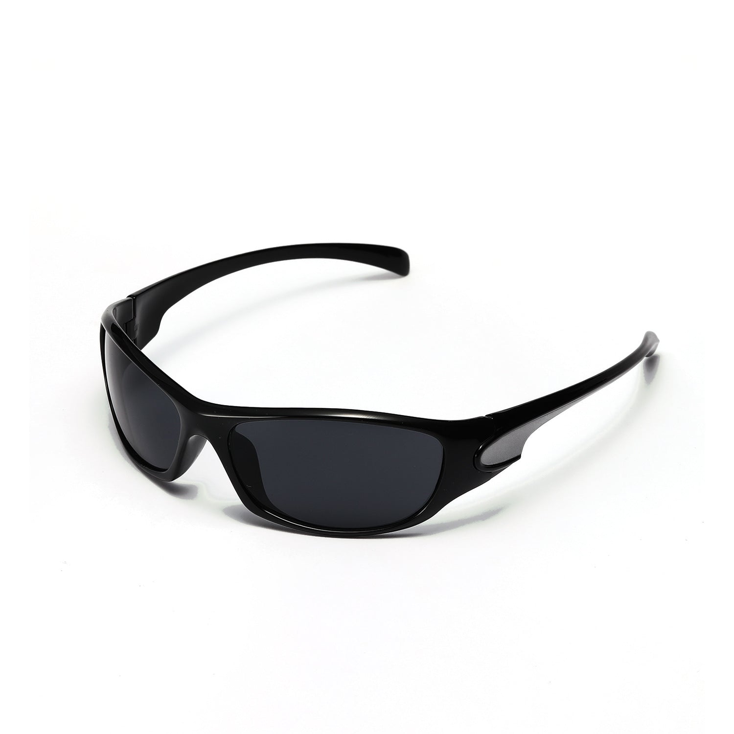 Erabyte Y2K Punk Street Style UV Protection Sunglasses featuring a sleek black frame and dark lenses.