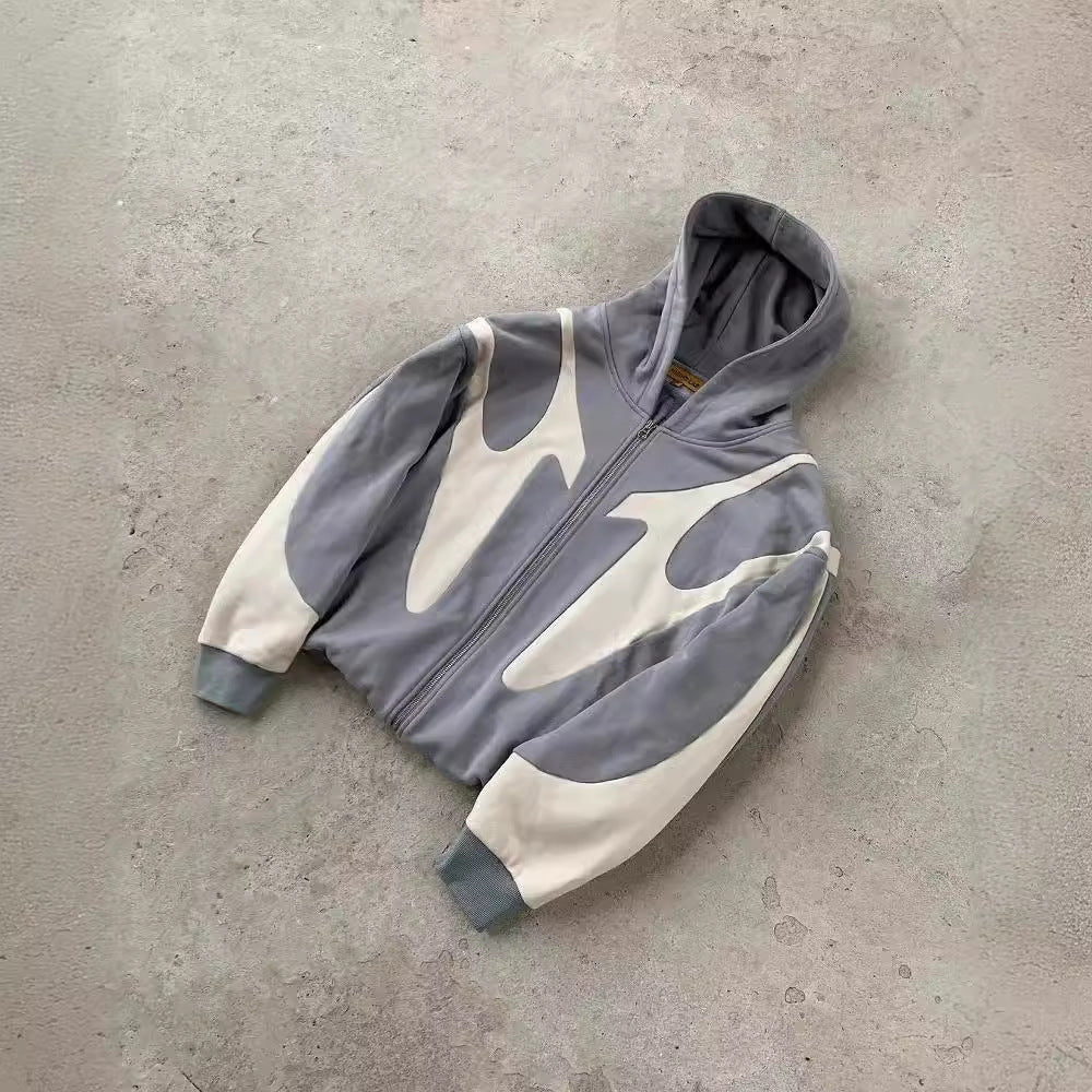 Y2K Harajuku Collage-Print Zip Hoodie - photo 5