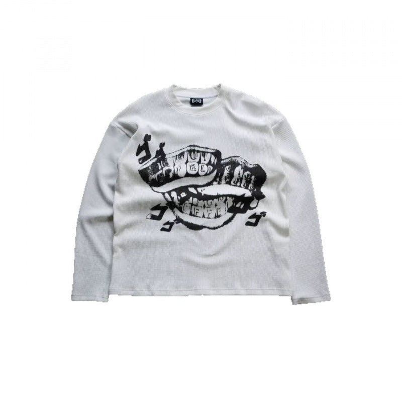 Retro Print Crewneck Pullover