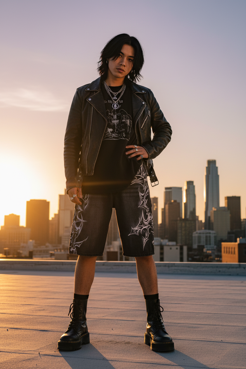 Gothic Denim Shorts UGC
